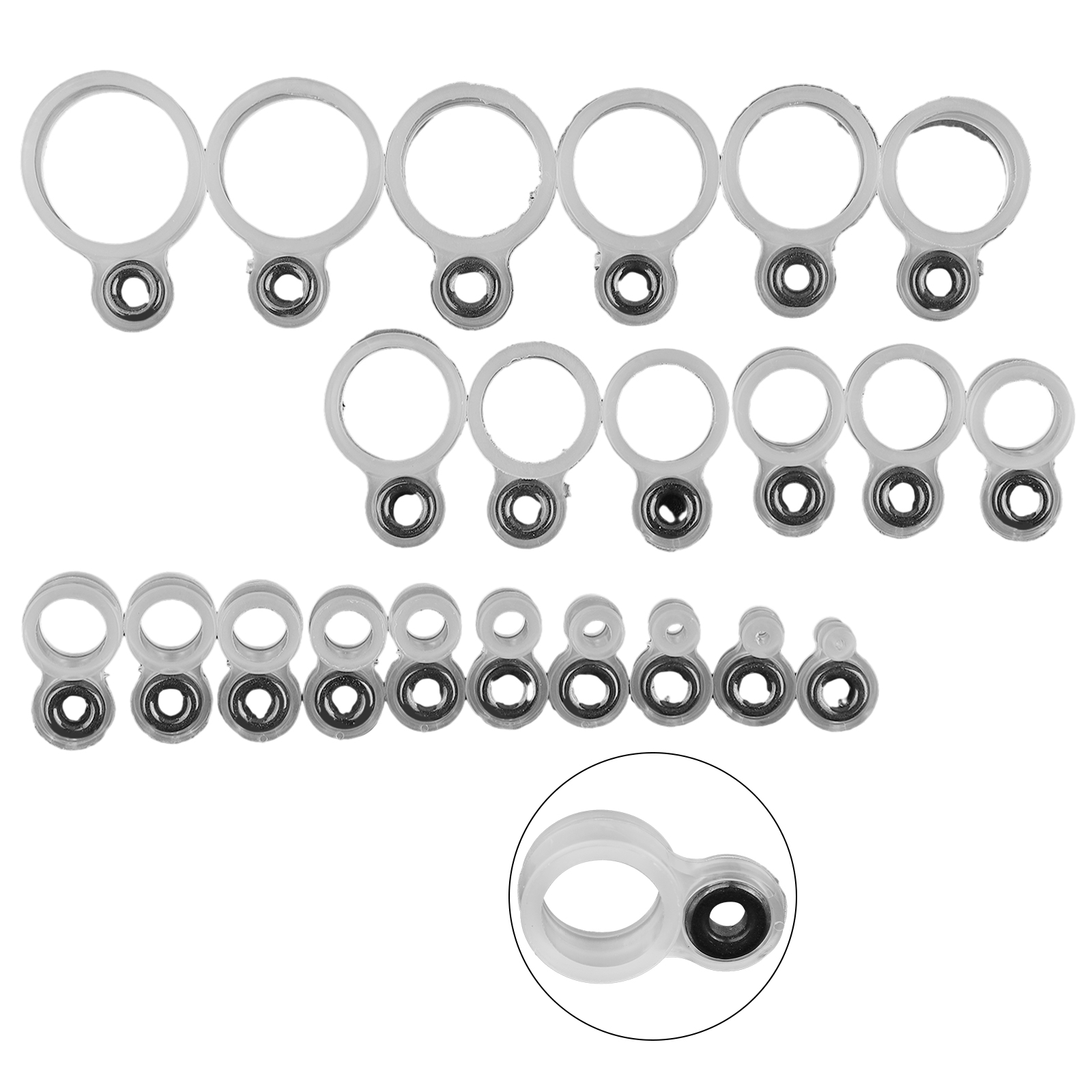 Fishing Rod Tip Replacement - 14/22 Stuks Hengel Oogje Reparatieset Rod