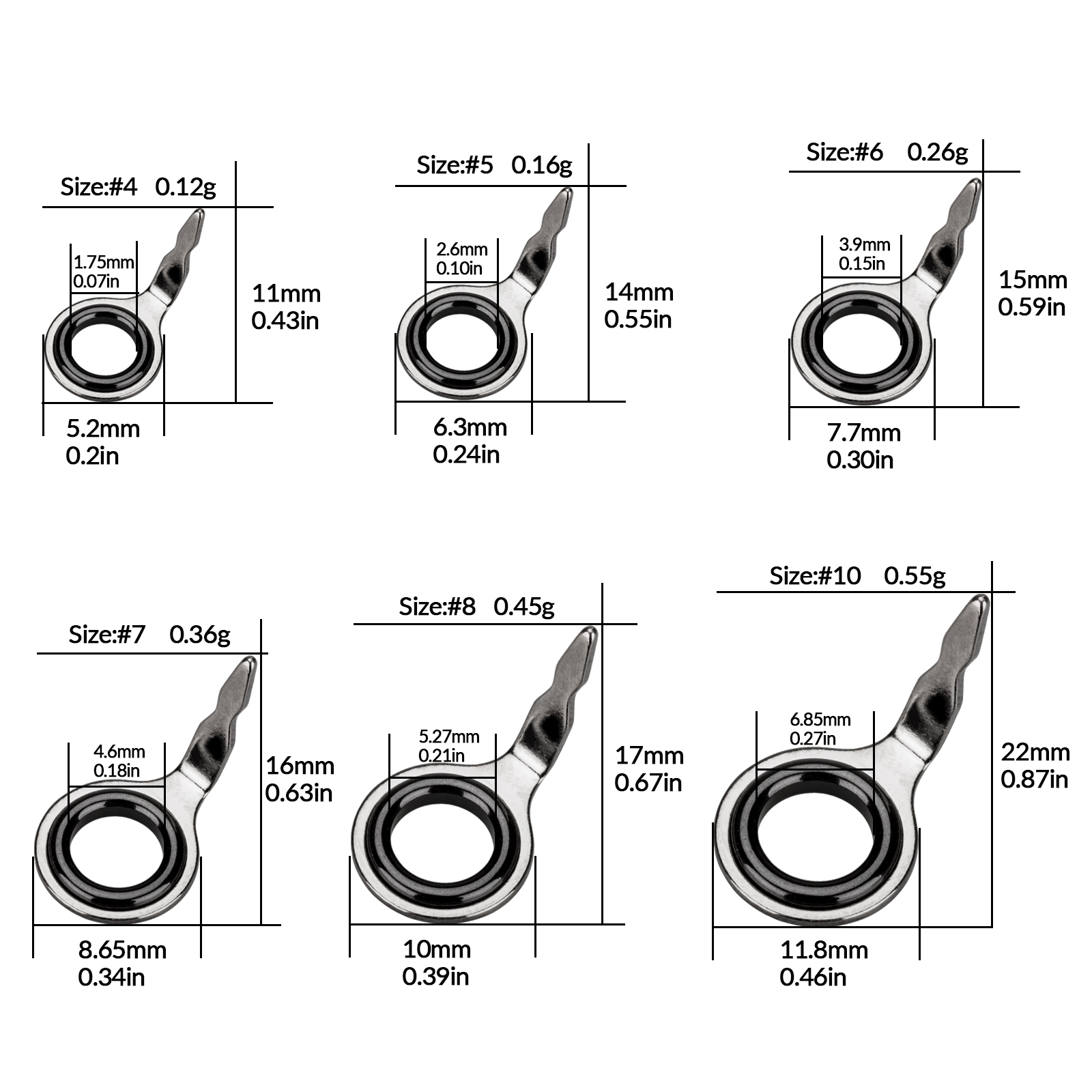 THKFISH 60 stks Hengel Gidsen  - Fishing Rod Tip Replacement recensie en prijs