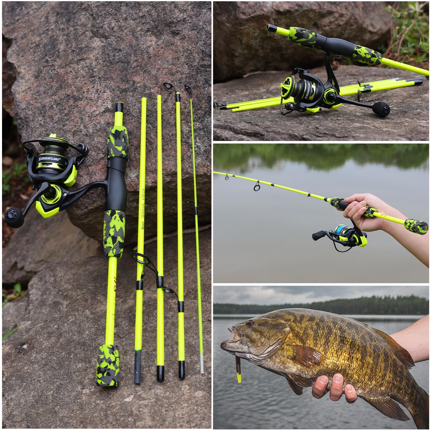 Sougayilang Spinning Vissen Co - Fishing Rod Carbon Fiber recensie en prijs