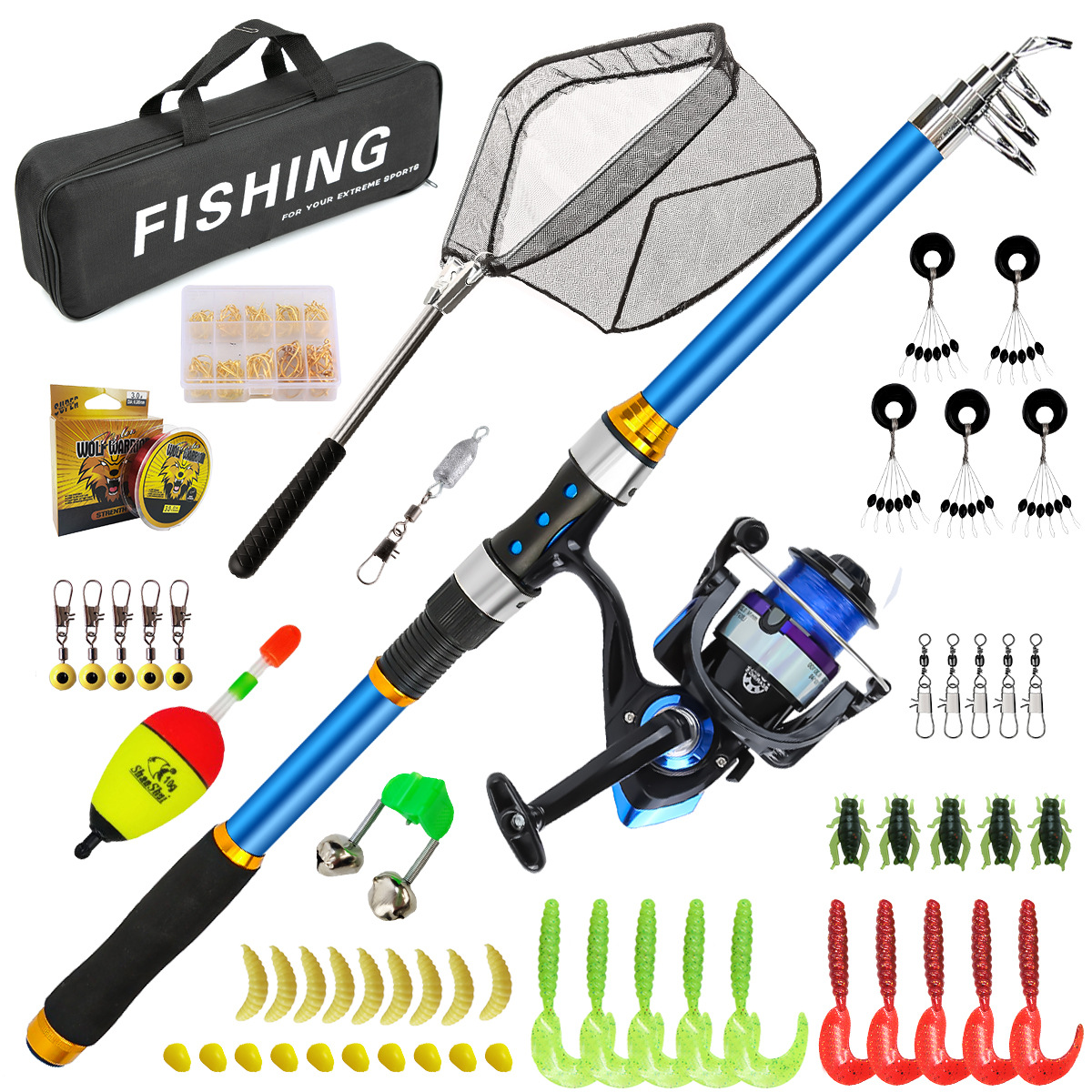 2,1-3,6M telescopische glasvez - Fishing Rod Spinning recensie en prijs