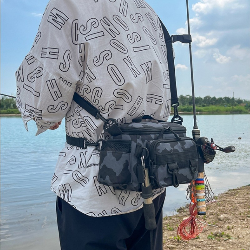 Visgerei, schoudertas, opbergt - Fishing Rod Fly recensie en prijs
